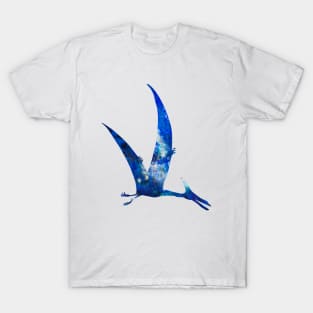 Blue Pteranodon Watercolor Painting T-Shirt